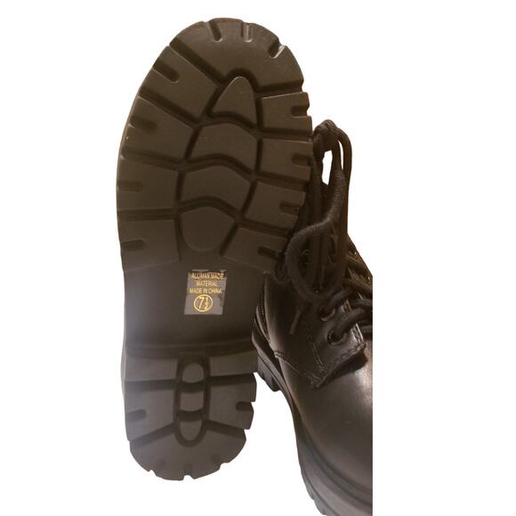 Soda FIRM Lug Sole Black Combat Goth Punk Ankle Boot Lace up W/Zipper Size 7.545 - Picture 10 of 11